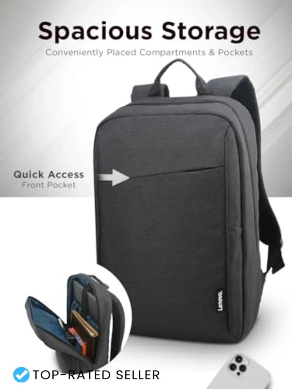 Laptop Backpack 15.6 Inch Durable Water Repellent Lightweight Travel College